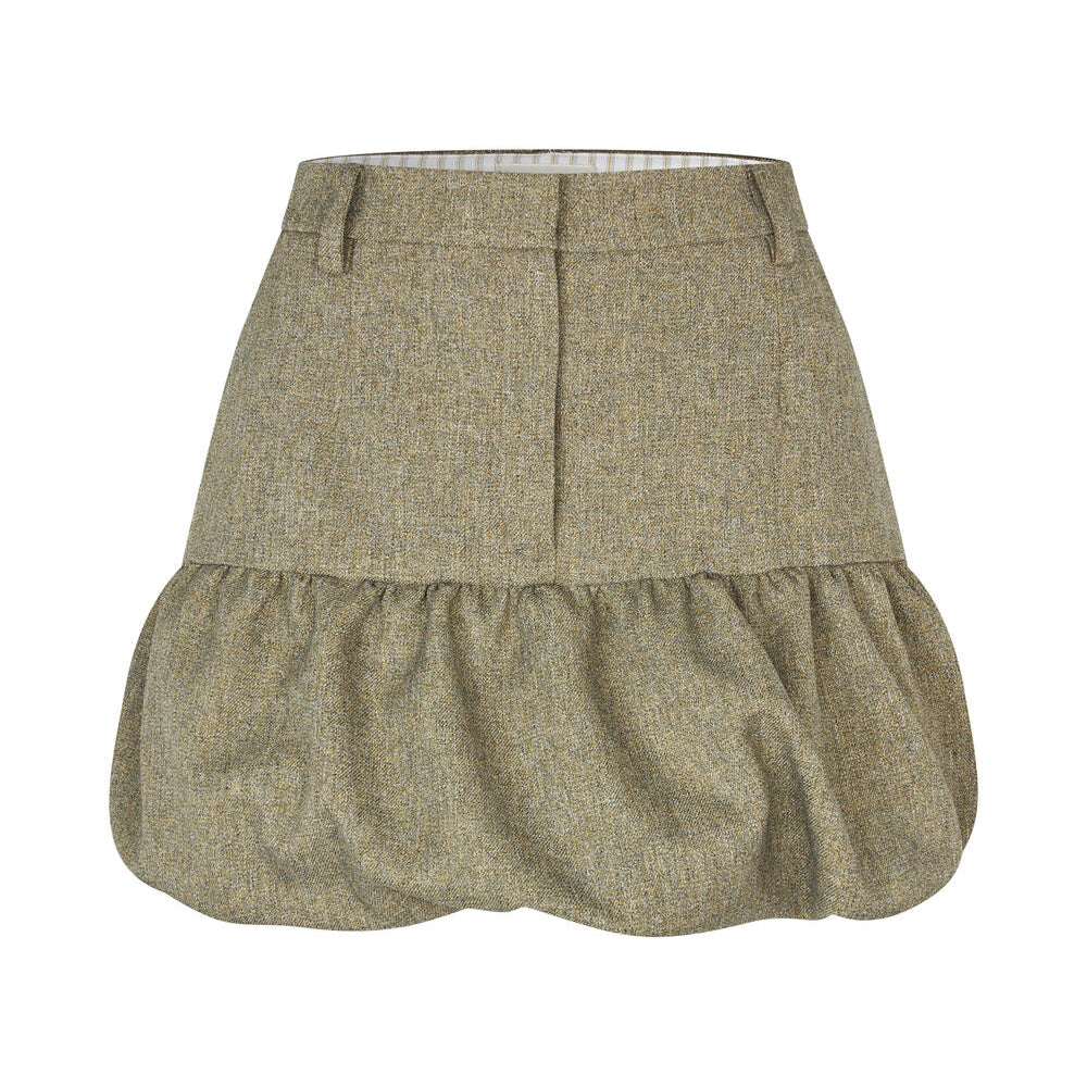 Sikita nederdel - Straw Yellow Tweed